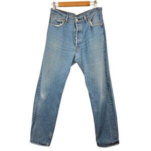 Levis 501 Original Fit‎ Mens Jeans W36 L36 Button Fly Denim Blue